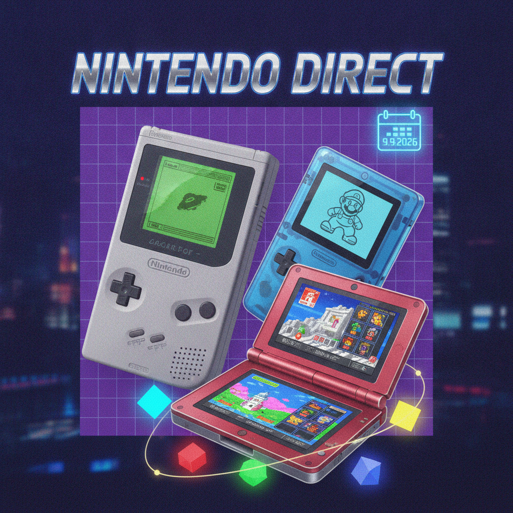 Collage of various Nintendo game characters and logos, representing a Nintendo Direct event.