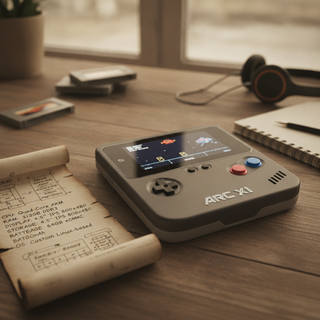 Image of the ARC X1 handheld gaming device