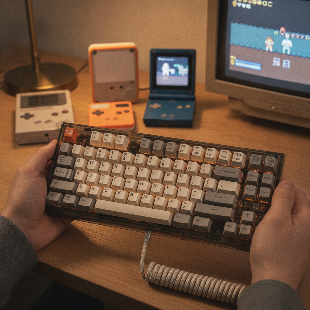 The silver Epomaker NEX Pro mouse, featuring a distinctive retro-inspired design.
