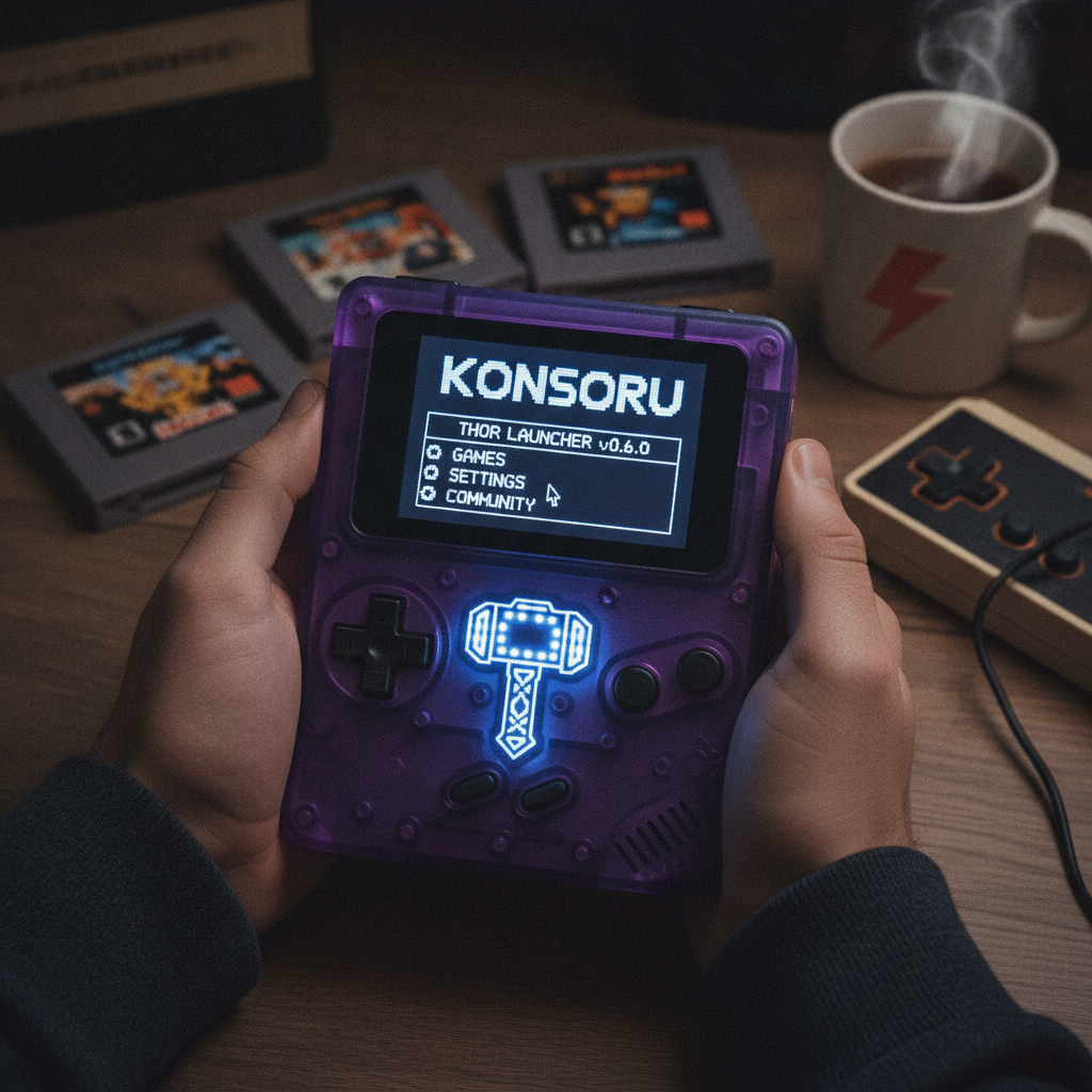 Screenshot of the Konsoru launcher interface